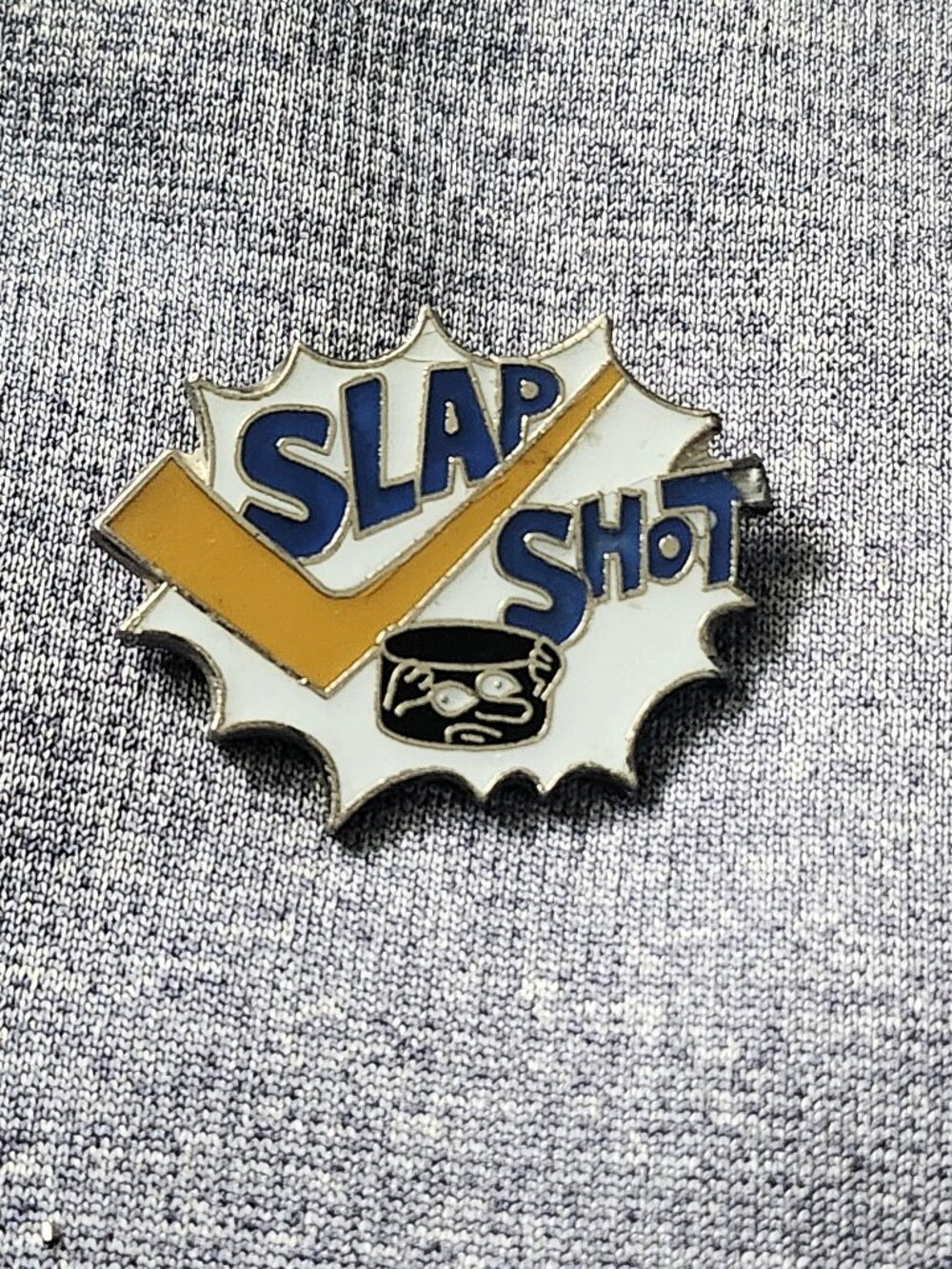 Slap Shot Hockey Pin – Comic Burst Design – Collectible